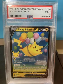 2021 POKEMON CELEBRATIONS FLYING PIKACHU V006/025 HOLO PSA 9 - Image 2