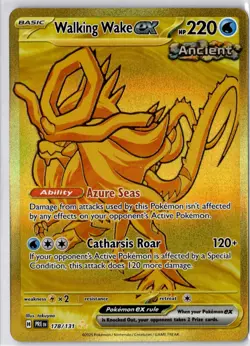 Pokemon Walking Wake ex Ancient Gold Hyper Rare 178/131 PRE Prismatic Evolutions - Image 1