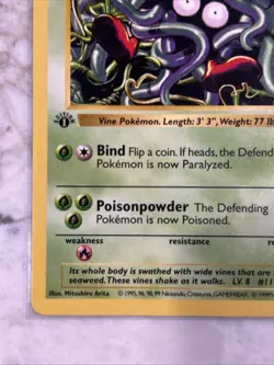 Pokemon Card - Tangela Base Set (Shadowless) 66/102 Common 1st Edition - Image 5