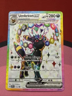 Pokemon TCG Umbreon EX Prismatic Evolutions Black Star Promo 176 NM Near Mint - Image 1