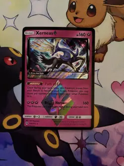 Pokemon TCG Xerneas Prism Star SM Lost Thunder 144/214 Holo Prism Rare 160HP - Image 1