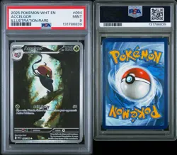 ACCELGOR 2025 Pokemon White Flare Illustration Rare IR 094 PSA 9 - Image 3