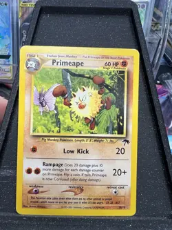 Pokemon TCG Primeape 18/18 Southern Islands Promo LP - Image 1