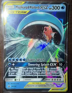 Pokemon TCG Holo Ultra Rare Magikarp & Wailord SM166 - Image 1