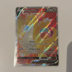 Pokemon Dragonite V Full Art Ultra Rare Holo 191/203 Evolving Skies HP 230 - Image 1