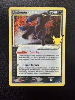 Pokemon Celebrations Umbreon Gold Star #17/17 Classic Collection NM/LP - Image 1