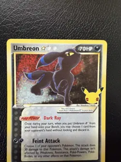 Pokemon Celebrations Umbreon Gold Star #17/17 Classic Collection NM/LP - Image 3