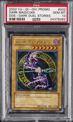 2002 YU-GI-OH! PROMO DDS-DARK DUEL STORIES #002 DARK MAGICIAN PSA 10 - Image 1