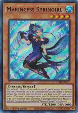 Yu-Gi-Oh! Marincess Springirl (NM) 1st Edition Super Rare LED7-EN031 - Image 1