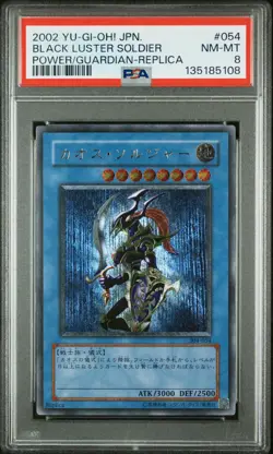 YUGIOH BLACK LUSTER SOLIDER Ultimate Rare Japanese Power Guardian 304-054 PSA 8 - Image 1