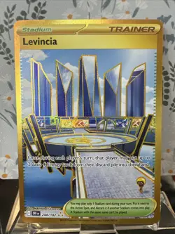 Pokemon TCG Trainer Card Levincia Stadium Gold, 244/182 - Image 1