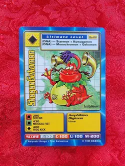 Bandai Digimon Trading Card Series 1 ShogunGekomon Bo-08 1st Edition - Image 1