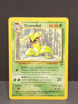 Victreebel Pokemon Card 32/130 Base Set 2 NON-HOLO Rare Vintage Sugimori 2000 - Image 1