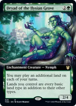 Dryad of the Ilysian Grove - Foil Extended Art Theros Beyond Death Magic mtg LP - Image 1