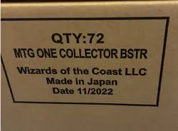 MTG SEALED CASE Phyrexia All Will Be One Collector Boosters (6 Boxes) Magic ONE - Image 1