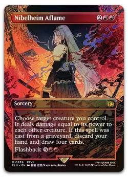 Nibelheim Aflame (Borderless) #339 (Foil) (NM) Final Fantasy FIN Magic MTG - Image 1