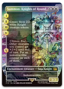 Summon: Knights of Round (Borderless) #359 (Foil) NM Final Fantasy FIN Magic MTG - Image 1