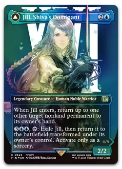 Jill, Shiva's Dominant (Borderless) (Surge Foil) #523 NM Final Fantasy Magic MTG - Image 1