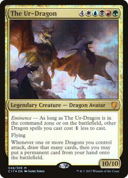 The Ur-Dragon #48 (Foil) (MP) Commander 2017 C17 Magic MTG - Image 1
