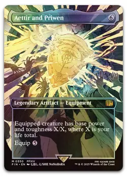 Aettir and Priwen (Borderless) #350 (Foil) (NM) Final Fantasy FIN Magic MTG - Image 1