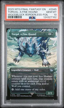 Torgal, A Fine Hound (Borderless Foil) - #345 - Final Fantasy - PSA 10 - Image 2
