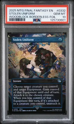 Stolen Uniform (Borderless Foil) - #332 - Final Fantasy - PSA 10 - Image 2
