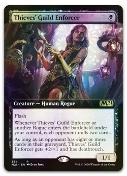 Thieves' Guild Enforcer (Extended Art) #361 (Foil) NM Core Set 2021 Magic MTG - Image 1