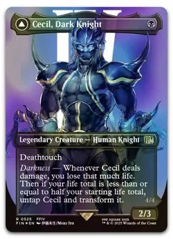 Cecil, Dark Knight (Borderless) (Surge Foil) #525 NM Final Fantasy FIN Magic MTG - Image 1