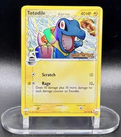 Totodile δ Species 67/101 Stamped Pokemon EX Dragon Frontiers Reverse Holo LP - Image 2