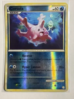 Corsola 37/123 - HGSS Base Set Reverse Holo Rare Pokemon Card - Image 1