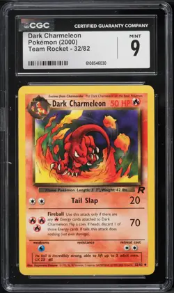 2000 Pokemon Team Rocket Dark Charmeleon #32 CGC 9 - Image 1