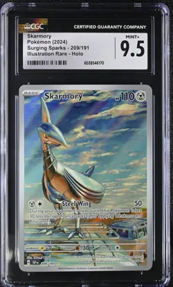 SKARMORY Surging Sparks Illustration Rare #209 CGC 9.5 Pokemon [Nostalgium] - Image 1