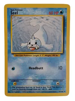 Seel 41/102 Base Set Unlimited 1999 WOTC Pokemon LP - Image 1