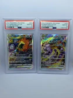 Pokemon PSA 10 SEQUENTIAL Charizard Mewtwo SAR 212/172 221/172 VSTAR Universe - Image 1
