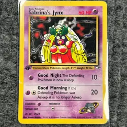 Vintage Pokemon Gym Heroes 1st Edition Sabrina's Jynx 59/132 Uncommon MP - Image 1