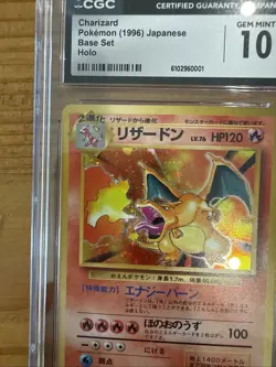 GEM MINT 10 Pokemon TCG 1996 Charizard Base Set Holo Rare #006 Japanese Edition. - Image 4