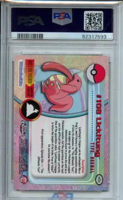 2000 Topps Chrome Pokemon T.V. #108 Lickitung Pokemon T.V. PSA 10 - Image 2