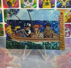Pokemon HOLO Vintage Pocket Monsters Prism Sticker 1998 Nintendo Misty Brock Ash - Image 2