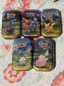 LOT OF ALL 5 SEALED ✅ Pokemon TCG Ascended Heroes MINI TINS Brand New! - Image 1