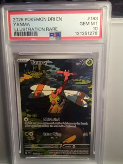 2025 Pokemon Dri En Yanma Illustration Rare #183/182 Psa 10 - Image 1