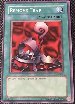 Yu-Gi-Oh! TCG Remove Trap Legend of Blue Eyes White Dragon LOB-060 Yugioh Card - Image 1