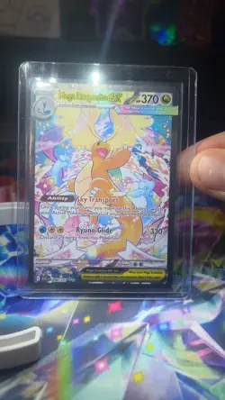 Pokemon Mega Dragonite EX Full Art Holo Card 370 HP 290/217 ASC - Image 1