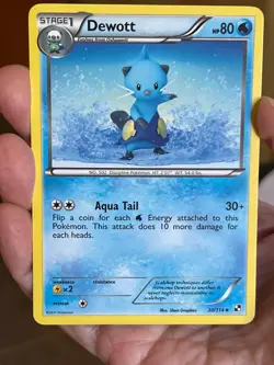 POKEMON DEWOTT 30/114 UNCOMMON BLACK & WHITE LP CARD - Image 1