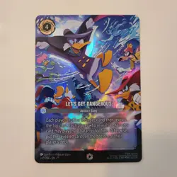 Disney Lorcana Winterspell Let's Get Dangerous Enchanted Card NM Fresh Pull - Image 1