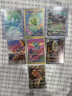 Pokemon S&V Black Bolt And White Flare 7 Card Lot- Landorus, Bouffalant - Image 1