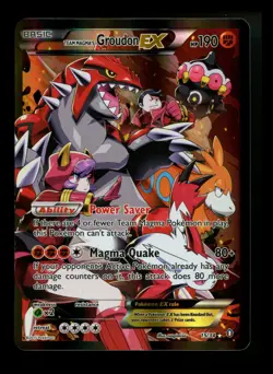 #2 Team Magma's Groudon EX 15/34 Team Magma Team Aqua 2015 Full Art Pokemon Card - Image 1