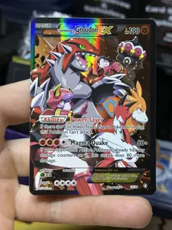 #2 Team Magma's Groudon EX 15/34 Team Magma Team Aqua 2015 Full Art Pokemon Card - Image 3