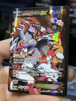 #2 Team Magma's Groudon EX 15/34 Team Magma Team Aqua 2015 Full Art Pokemon Card - Image 5