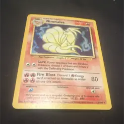 Pokemon Ninetales Base Set 012/102 Holo Rare 80 HP English TCG Card - Image 1