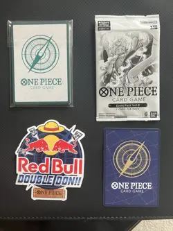 One Piece TCG Redbull Double Don Event Pack + Top 16 Promo Card. SEALED DON!! - Image 2